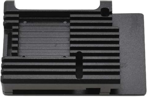 Wivarra para Raspberry Pi 4 Modelo B 2G Kit con Negro CNC AleacióN de Aluminio Funda Protectora Ventilador RefrigeracióN 5V 3A Potencia para Raspberry Pi 4B Enchufe de la UE
