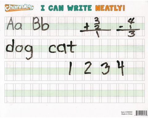 New! Channie's 2 Pack Dry Erase & Magnetic Boards combine both tracing & writing. One board for tracing, one board for independent writing practices! 1 marker is included. Learning alphabet quickly