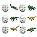 Jofan 6 in 1 Dinosaur Building Blocks Toys Jumbo Easter Eggs with Toys Inside for Kids Boys Girls Easter Gifts Easter Basket Stuffers Fillers
