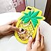 Quicksand Pineapple Case for iPhone 8 Plus/7 Plus 5.5,Soft Cute Silicone 3D Cartoon Fruit Food Cover,Shockproof Vivid Kids Girls Boys Bling Glitter Rubber Kawaii Character Cases for iPhone 8/7 Plus