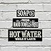 OHIO WHOLESALE, INC. Hot Water, Hand Towels, Soap Lot of 3 Small Wood Block Signs Rustic Bath Country Vintage Look