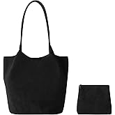 Large Suede Bucket Tote Bag for Women, 2025 Fall Slouchy Vegan Leather Shoulder Handbag Trendy Top-handle Hobo Purse