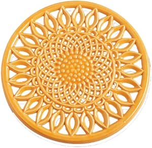 Amazon.com: DII Yellow Sunflower Cast Iron Trivet Set of 2 ...