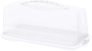 Rotho Fresh Kuchenbehälter mit Haube und Tragegriff, Kunststoff (PP) BPA-frei, weiss, (36,0 x 16,5 x 16,5 cm)