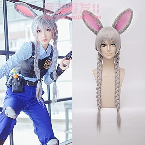 Amazon Pw2126 ディズニー ズートピア Zootopia ジュディホップス Judy風 髪飾り付きます コスプレウィッグ クリスマス ハロウィン イベント仮装 コスチューム コスプレ 仮装 通販