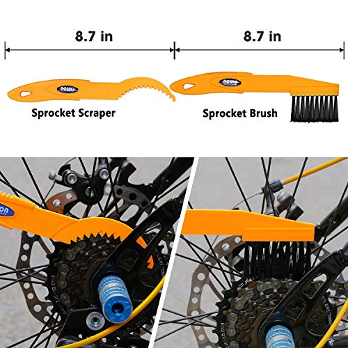 Bike Cleaning Tools Set (9 Pack), Bicycle Clean Brush Kit Suitable for