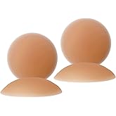 VOCH GALA Nipple Covers 2 Pairs-Seamless and Sheer Adhesive Silicone Nipple Pasties for Women Reusable, Sticky Breast Petals