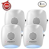 Hoont Ultrasonic Pest Repeller and Deterrent with Night Light - Pack of 4 – Repellent Eliminates All Insects and Rodents - Electric Pest Control for Mice, Bugs, Ants, Mouse, Squirrel, Etc. [UPGRADED]