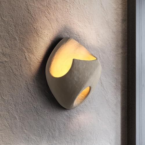kaixunl 3W Interior Wall Sconce Wabi-sabi Style Modern Wall Sconces Bedroom Art Deco for Living Room Bedroom Hallway Dressing Table Mirror Stairs 3000K 22.5 x 26 x 9 cm