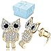 Buyless Fashion Owl Design Stud Earrings for Women And Girls with Rhinestone Crystal and Sparking Ziconia