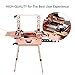 Ovonni LED Makeup Train Case, Lighted Rolling Travel Portable Cosmetic Organizer Box with Mirror & 4 Detachable Wheels, Professional Artist Trolley Studio Free Standing Workstation, Rose Gold