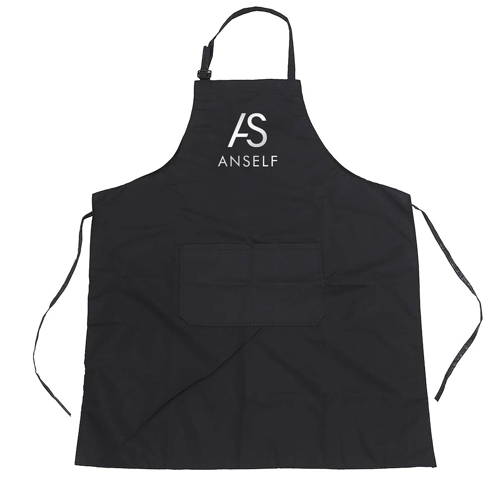 An-self Black Hairdresser Apron Professional Salon Hairdressing Cutting Barber Cape Stylist Apron Adjustable with Pockets
