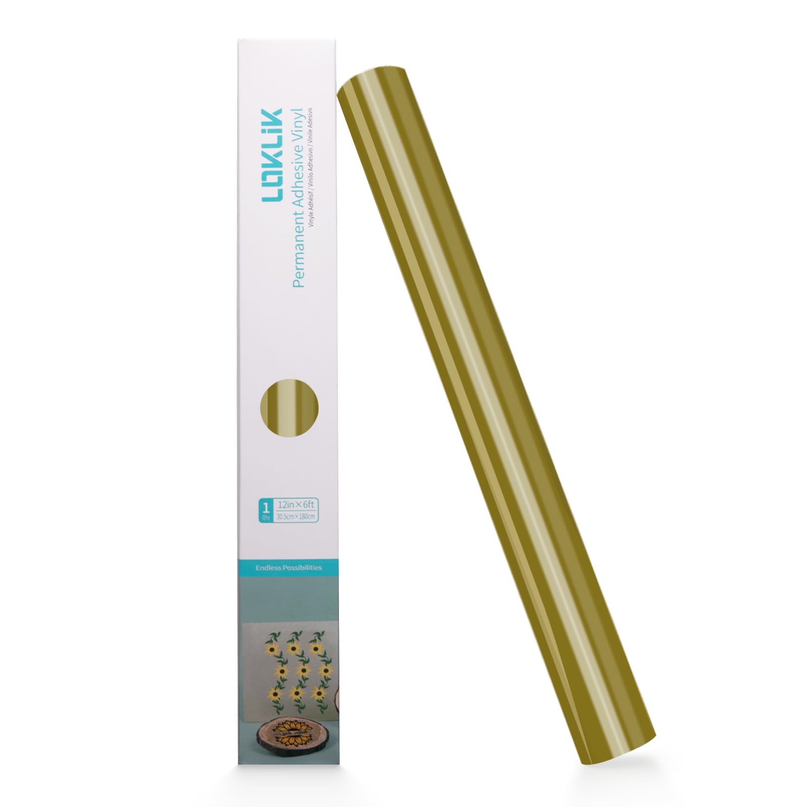 Permanent Vinyl ROLL-Glossy GOLDEN-6FT