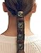 Black Dove hair tie by Hairtyz (single piece) | Leather ponytail holder - hair accessory - scrunchie | Hide your elastic band - modular - flexible | Snap them together for long hair