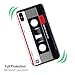 TNCY Matte Heavy Duty Durable TPU Bumper Soft Back Cover Music Retro Tape Case Compatible with iPhone Xs (2018) iPhone X (2017)
