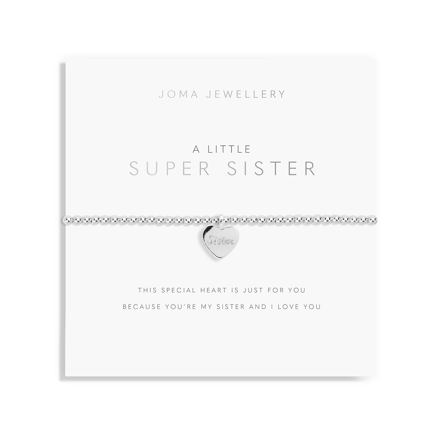 Joma Jewellery A Little Super Sister Bracelet | One Size Stretch Ladies Gift Bracelet โ image 1