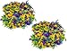 4E's Novelty 2 Pack Mardi Gras Feather Boa 6 Ft / 72 Inch Long - Lush Fluffy Feathers In Mardi Gras Colors, Great Accessory for Mardi Gras Outfits for Women & Men, Mardi Gras Costumes for Party
