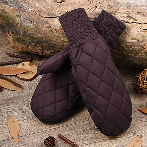 Andake 90% Duck Down Mittens Gloves For Women -20¨H Cold Weather Warm Winter Snow Gloves For Walking Jogging Work Outdoor Red L-XL