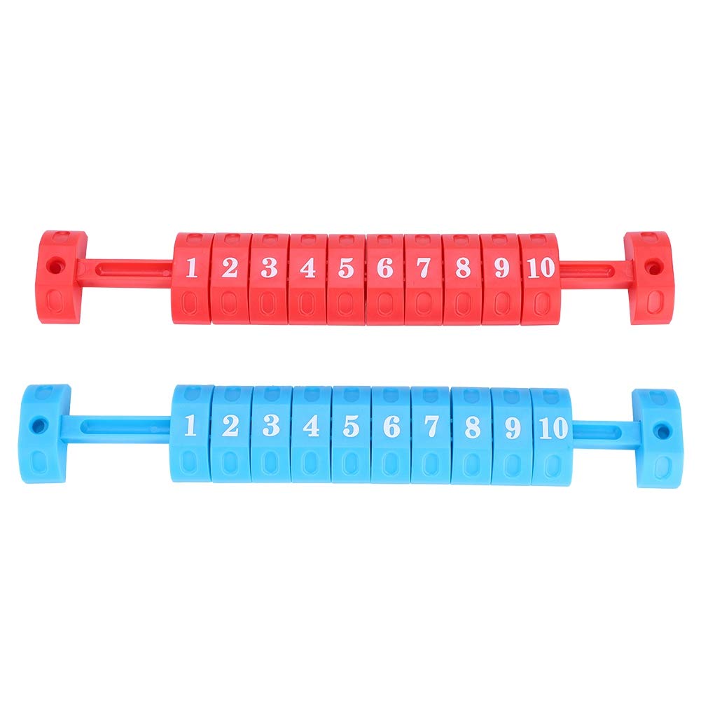 Dioche Table Football Scoring Units, 2 Pieces/Set of Table Football 10 Numbers Scoring Score Indicator Counter (Red and Blue)