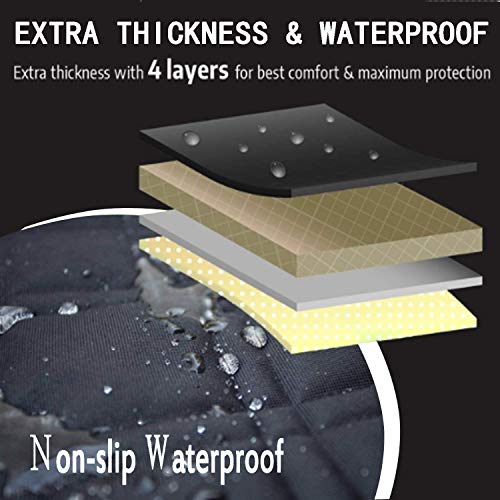 Pet Deluxe Thick Front Car Seat Cover for Car and SUV Waterproof Nonslip Seat Covers for Pet Dogs and Cats Black (2 pack)