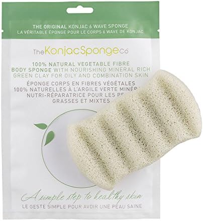 6 Wave Konjac Body Sponge Original 1 pc by Konjac Sponge Company