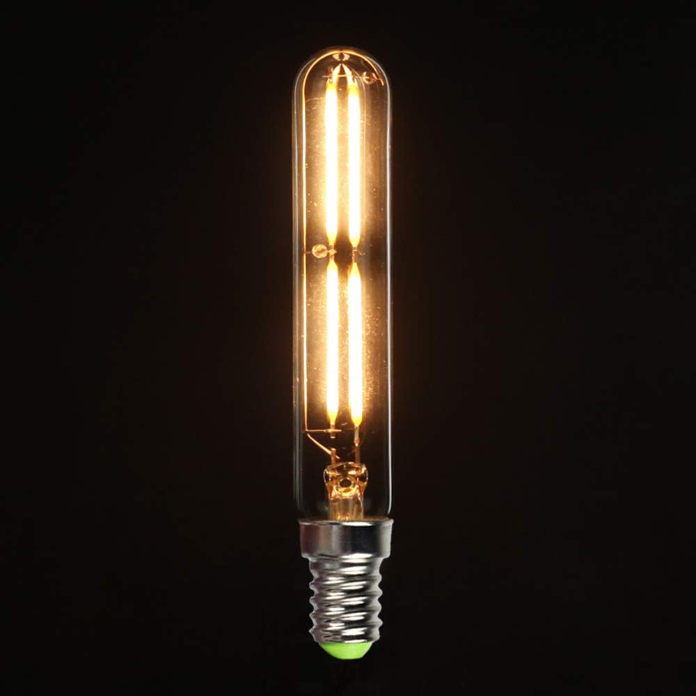 TIANFAN 2-Pack Led Bulb 4W T20 Tubular Led Filament Bulb E14 Edison Small Base 2700K Warm White Edison Bulb - Image 5