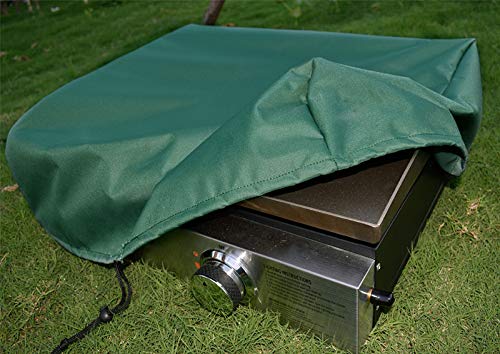 Mini Lustrous 22 Inch Table Top Griddle Carry Bag and Cover for Blackstone, Outdoor Flat Top Portable Gas Griddle Tote Bag with Cover, 2-Piece Set (Green)