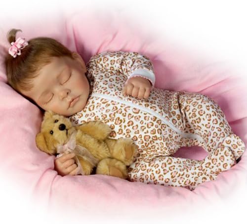 Sweet Dreams Ellie Lifelike Doll With Plush Teddy-Bear - 16 by Ashton Drake by Ashton Drake