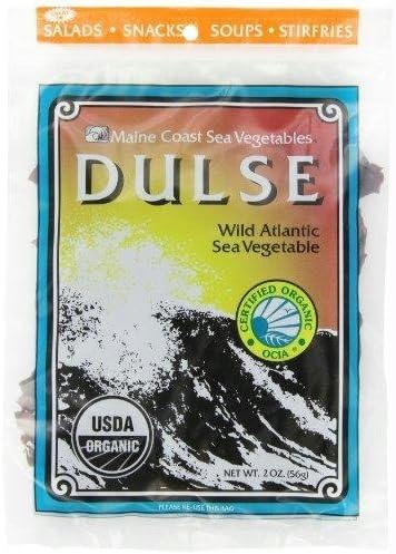BHE/UNFI Wild Atlantic Dulse - Certified Organic- Sea Vegetables, washed, Pure Vegan- Maine COhsawast ( Multi-Pack) by Maine Coast