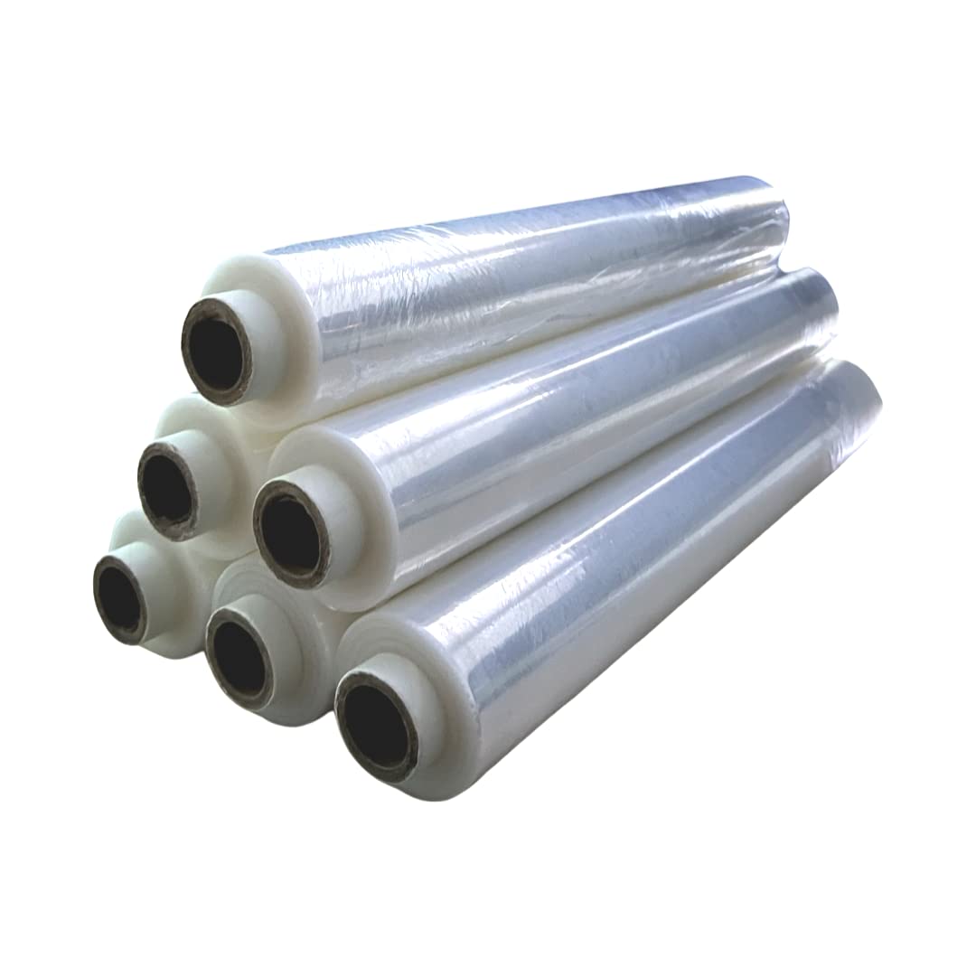 REQUISITE NEEDS Heavy Duty Shrink Wrap Roll Cling Film Packaging 400MM x 250M (Pack Of 6) (Clear)