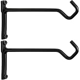 Plant Hanger Hooks 6in 2Pack for Wall,Plant Hangers Outdoor/Indoor Black | Metal,Heavy Duty Plant Bracket for Hanging Baskets,Wind Chime,Bird Feeder,Lantern,Wall Mount Plant Holder,Garden Planter Hook