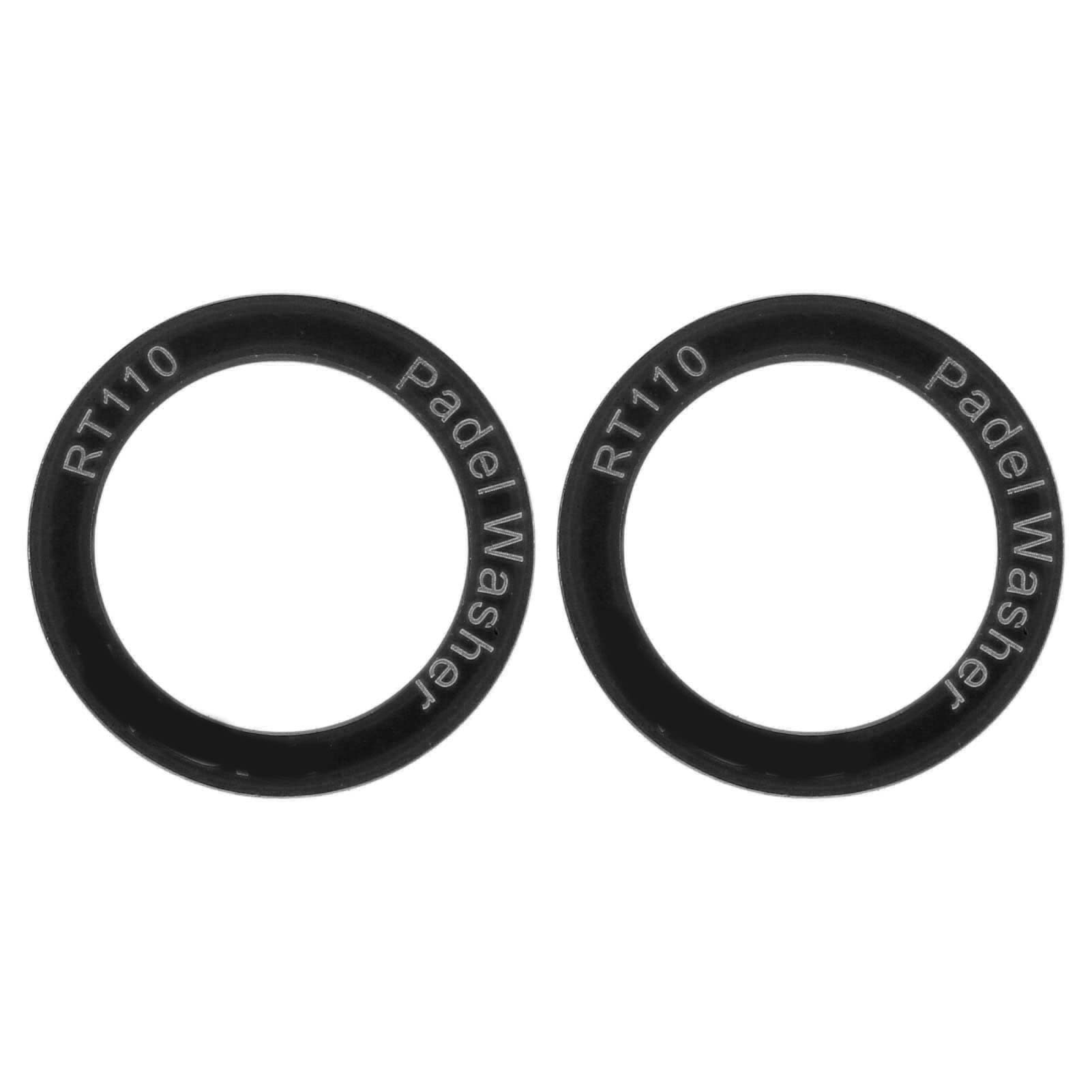 2Pcs Bike Pedal Washers Titanium Alloy Road Bike Pedal Washers Extended Pedal Gasket(black)
