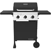 Megamaster Propane 3 Burner Gas Grill, Foldable Shelves with Warming Rack | Offers 30000 BTU, Built-In Thermometer, Push &amp; Turn Ignition, 429 Sq In Cooking Space, for Outdoor Cooking &amp; BBQs