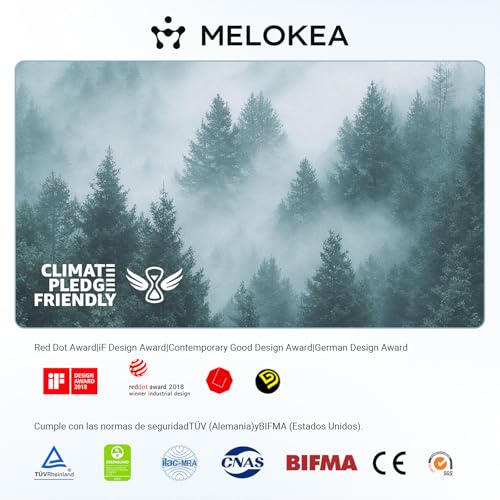 MELOKEA Office Chair, 200 kg, Ergonomic Test Winner, Adjustable Lumbar Support 9P, Armrest 4D + Magic, Office Chair EN12520