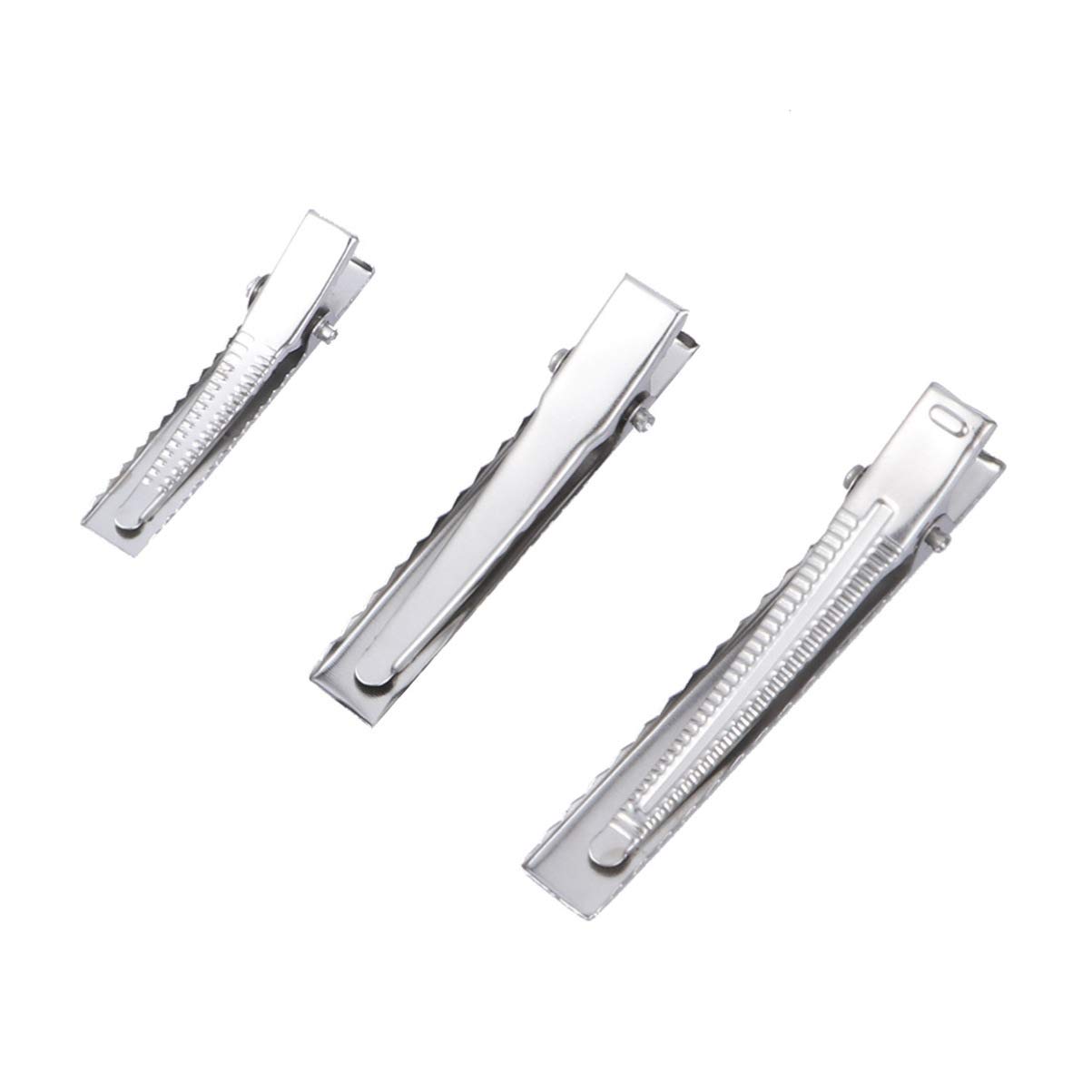 TOYANDONA 30pcs Stainless Alligator Hair Clip Single Prong Metal Clips Flat Hair Clip Making Craft DIY