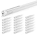 Hyperikon T8 8 Foot LED Bulb, 75 Watt (36W), T10 T12 Light Tube, 5000k, Ballast Bypass Fluorescent Replacemen, Frosted, 20 Pack