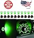 LED Monster T10 194 LED Light Bulb 168 LED Bulbs Bright Instrument Panel Gauge Cluster Dashboard LED Light Bulbs Set 10 T10 LED Bulbs with 10 Twist Lock Socket (Green)