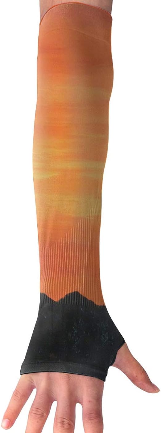 Canvas Landscape Painting Unisex UV Protection Cooling Arm Sleeves