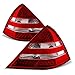 Xtune 1998-2004 Mercedes-Benz R170 SLK230/320 Red Clear LED Tail Lights Brake Lamp Upgrade Pair L+R 1999 2000 2001 2002 2003
