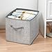 InterDesign Aldo Fabric Closet Storage Organizer Cube for Toys, Sweaters, Accessories - Gray