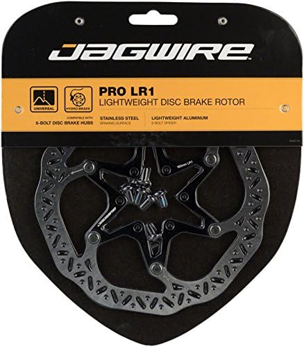 Jagwire - LR1 Pro Lightweight Disc Brake Rotors | Centerlock and 6-Bolt | Universal fit for Road, Gravel, MTN Bikes | Silver Black