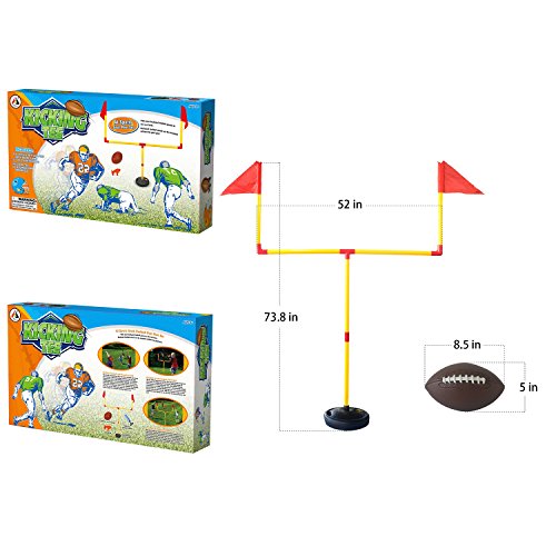 image for EXERCISE N PLAY Youth Football Goal Post Set, Flag Football, Suitable 