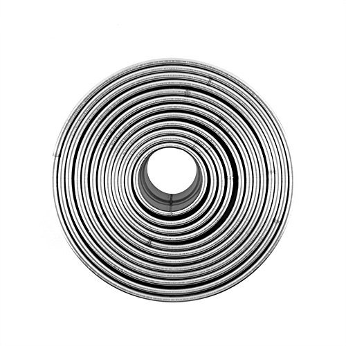 Wewin 12-Piece Different Sizes Round Biscuit Mold Stainless Steel Biscuits Dessert Toast Smooth Cookie Cutters Baking Mold