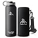 40 oz Stainless Steel Water Bottle, Fnova Flask Insulated Double Walled Vacuum Thermos, Wide Mouth bouns Protective Pouch/Carry Cover, BPA-Free, Cold 24 Hrs / Hot 12 Hrs