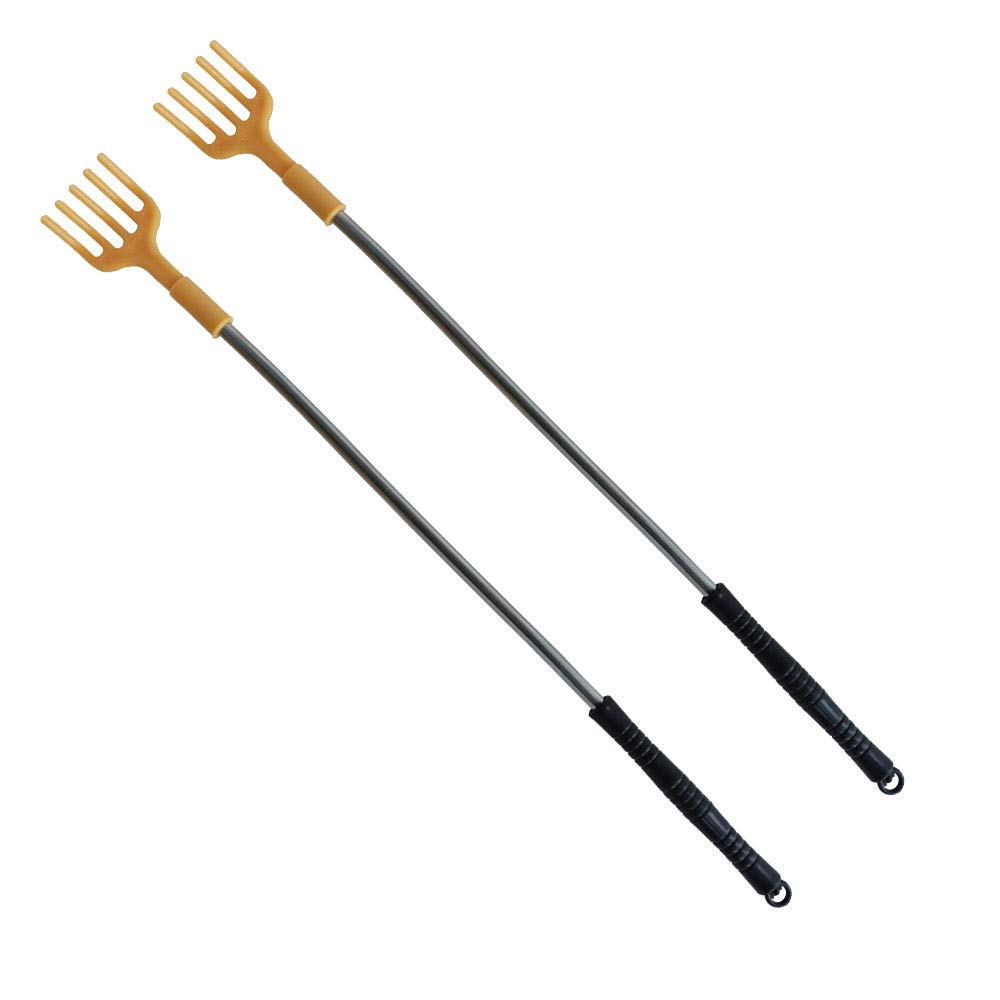 JagMor Pack of 2 Back Scratcher & Massager Stainless Steel Compact Scratching Tool Useful and Practical for Men Women Approx 16 Inch