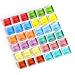 DIYSELF 36 Pack Glass Fridge Magnets Refrigerator Magnets Office Magnets Small magnets Colorful Magnets for Whiteboard