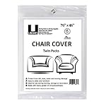 Uboxes Set of 2 (72x46") Chair Covers 2 MIL Heavy Duty Polyethylene to Protect Items From Dust Dirt and Spills