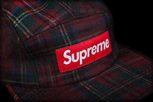 supreme plaid camp cap