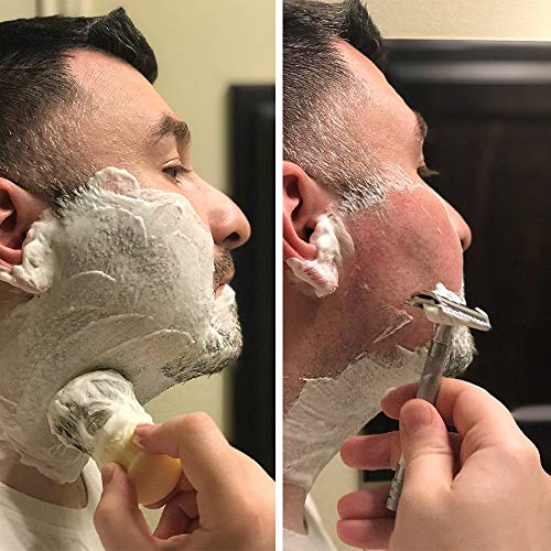 Men’s Soap Company Shaving Soap for Men and Women 4.0 oz Refill Puck Made With Natural Vegan Plant Ingredients. Shea Butter and Vitamin E Create Thick Shave Soap Lather for Skin Protection, Himalaya - Thumbnail 4