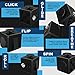 FIDPRO Fidget Cube, Silent Dice Toy - Click, Flip, Glide, Spin, Rub & Roll, Ultimate Hexagon with Quiet Clicker for Increased Focus & Attention and Stress & Anxiety Relief [Dark Black]